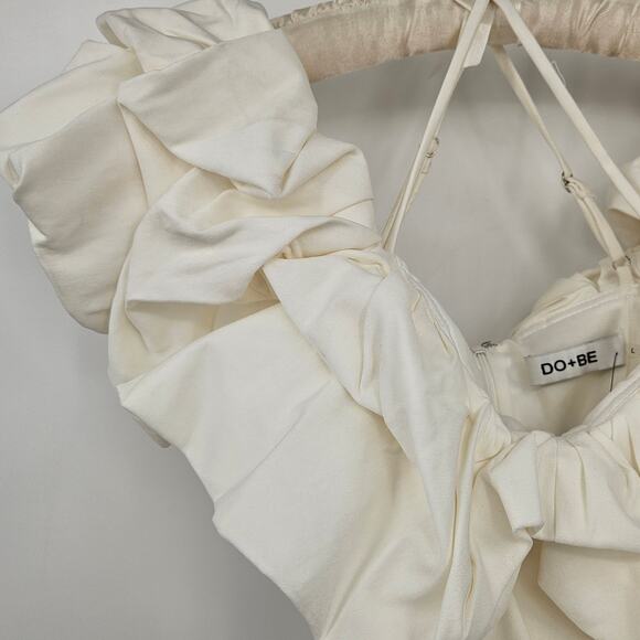Do + Be White Ruffle Sleeve Mini Dress - Large NWT - Picture 7 of 10